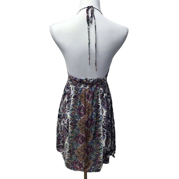 Crush Dress Womens Small Halter Empire Waist Open Back - Picture 5 of 8